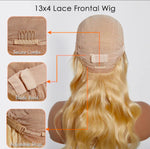 Hidden Passion Creations 16-30 Inch Pre-Plucked 13"x4" #613 Body Wave Lace Frontal Wig – 150% Density, 100% Human Hair