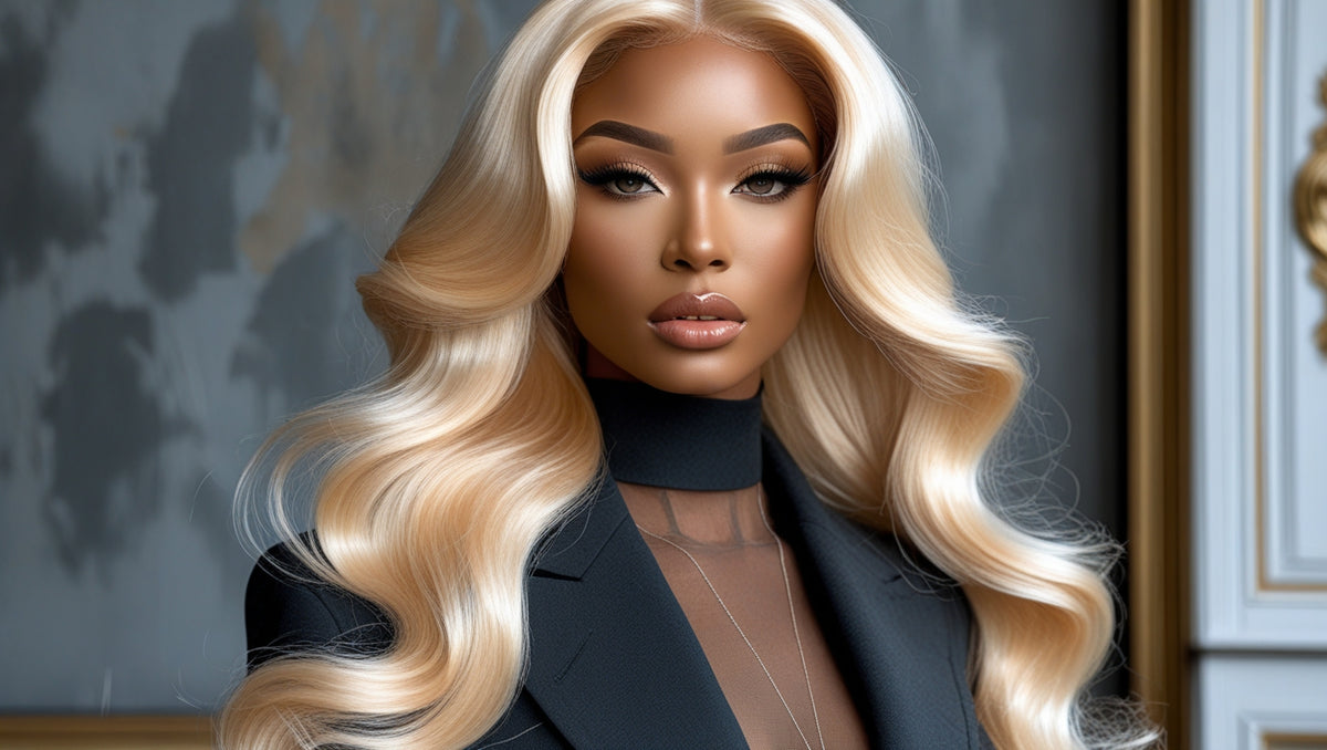 Hidden Passion Creations 16-30 Inch Pre-Plucked 13"x4" #613 Body Wave Lace Frontal Wig – 150% Density, 100% Human Hair